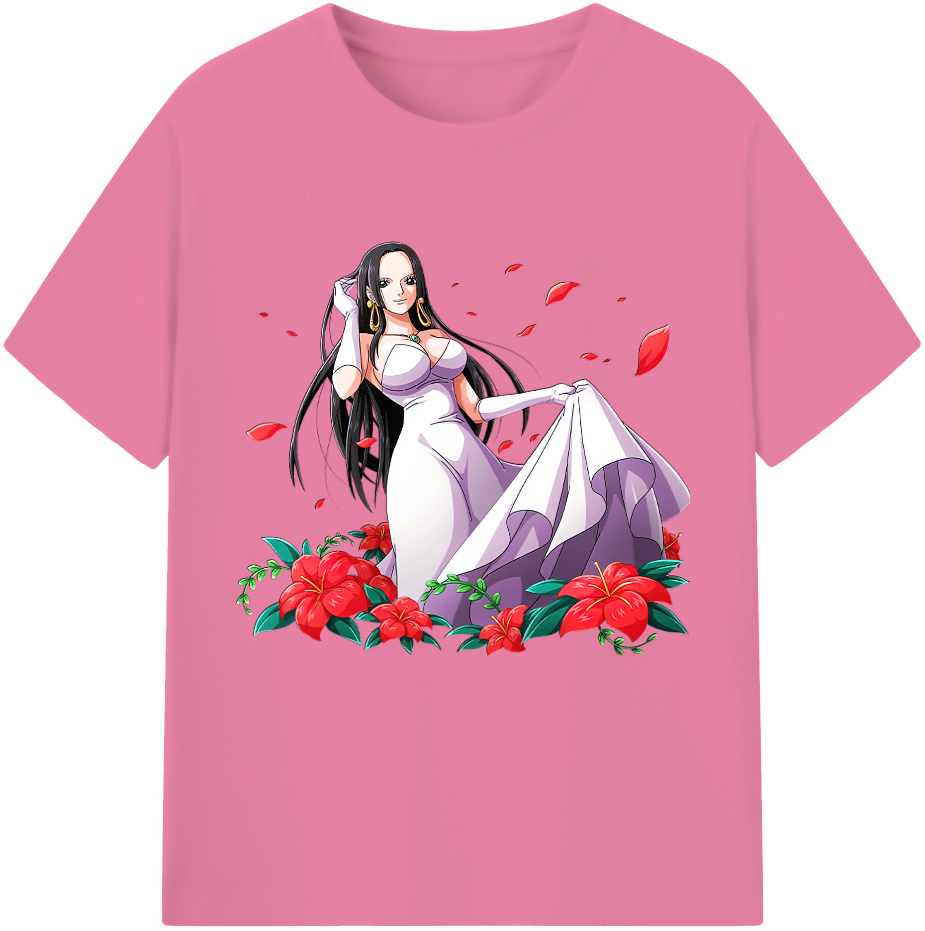 ワンピース ボア・ハンコック ONE PIECE Boa·Hancock 綿100％半袖Tシャツ（フロントプリント）